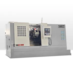 Hot bán 3 trục nghiêng giường CNC kim loại Máy tiện với khai thác phay chức năng TCK63-2000