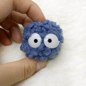 Accessoires de boucle de chaussure en fourrure d'agneau créative avec <span class=keywords><strong>pompon</strong></span> pour le Ramadan et la remise des diplômes, vente en gros, <span class=keywords><strong>bricolage</strong></span>, décoration d'œil mignonne, artisanat - Product Image 5