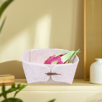 Petit panier de rangement pliable en feutre écologique de 3 mm d'épaisseur pour vêtements, livres, cosmétiques et jouets - Conception multifonctionnelle