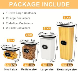Different Capacity PP Rectangle Eco-Friendly Plastic Food <b>Storage</b> Sealed <b>Box</b> <b>Kitchen</b> <b>Storage</b> Container Black - Product Image 2