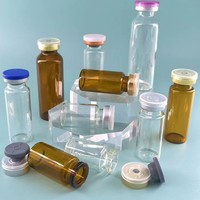 InjexMed - Vial de Vidrio de Precisión de 3 ml, Borosilicato Neutro, para el Cuidado Corporal, Suero de Belleza, Líquido Concentrado, Herramienta de Empaque de Fluidos