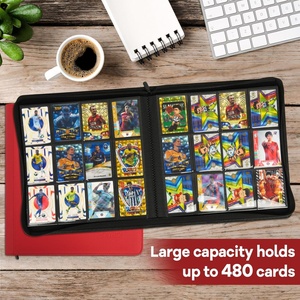 Carpeta de Cuero PU para Tarjetas Coleccionables con 12 Bolsillos y 480 Espacios - Product Image 4