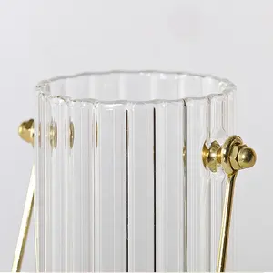 Baru Kedatangan Hot Sale Dekorasi Rumah Silinder Kaca Bunga Vas Kaca Transparan Vas Bunga untuk Dekorasi Pernikahan