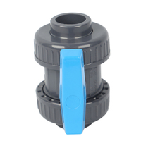 1/2 pouces PN10 PN16 vanne de régulation de pression double vanne union pvc PP vanne à boisseau sphérique de compression et accessoires pour l'irrigation