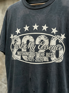 T-shirt noir en coton lourd 100% Hongguan, impression sérigraphique personnalisée, t-shirt à manches longues surdimensionné à double couche pour hommes - Product Image 4