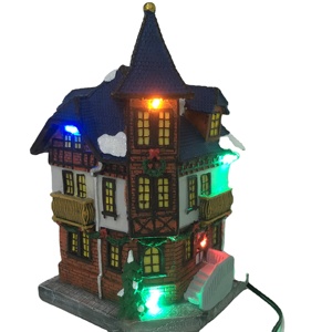 Belle <span class=keywords><strong>maison</strong></span> <span class=keywords><strong>de</strong></span> noël avec décoration LED, <span class=keywords><strong>maison</strong></span> <span class=keywords><strong>de</strong></span> Village <span class=keywords><strong>de</strong></span> noël, <span class=keywords><strong>maison</strong></span> cadeaux artisanaux en résine pour la décoration <span class=keywords><strong>de</strong></span> la <span class=keywords><strong>maison</strong></span> - Product Image 1