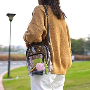 <b>PVC</b> Transparent <b>Top</b>-Handle Casual Bag Purse Clear Shoulder Messenger Tote Bag for Women Outdoor Traveling Shopping - Product Image 2