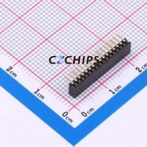 X1311FR-16-C43D24 Pin Socket Bent Lead Through Hole,P=1.27mm Connector 1x16P 1.27mm Square Hole Right Angle Insert - Product Image 2