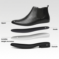 Stivali Chelsea Eleganti e Comodi da Uomo in Pelle, con Rialzo Interno Invisibile, Personalizzabili, per Aumentare l'Altezza di 7CM - Vendita all'Ingrosso Diretta dalla Fabbrica