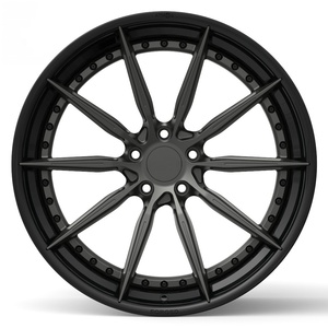 DEONEO Jantes forgées en fibre de carbone 2 pièces de 18 à 24 pouces, adaptées aux voitures de course, <span class=keywords><strong>Ferrari</strong></span> 458, Aston Martin <span class=keywords><strong>DB11</strong></span>, Porsche 911 - Product Image 1