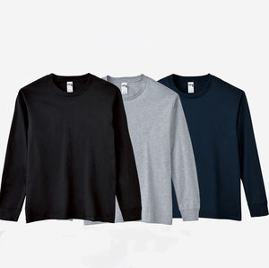 220g maglione bianco puro stile alla moda e Versatile in puro <span class=keywords><strong>cotone</strong></span> da uomo a maniche lunghe primavera e autunno - Product Image 2