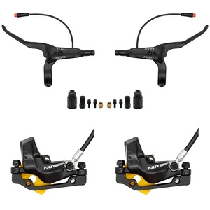 Ensemble de frein à disque hydraulique à quatre pistons NUTT Y5 1400 mm avant 2200 mm arrière avec support de montage pour trottinette électrique - Product Image 1