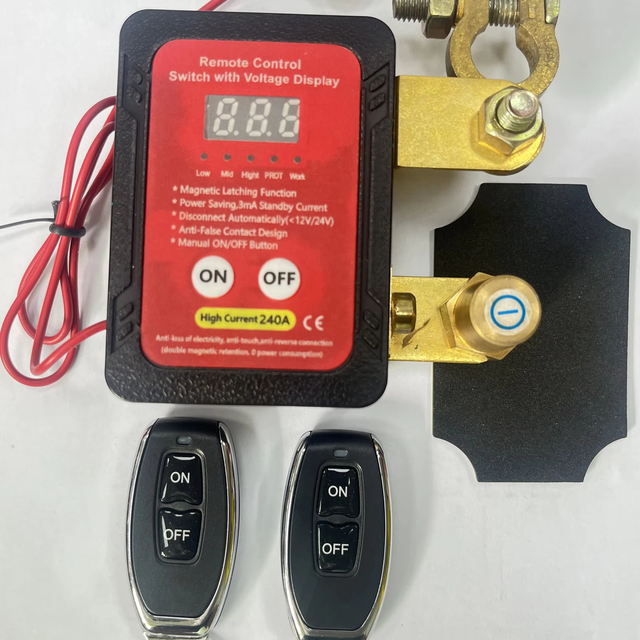 Car Remote Battery Disconnect Switch 12V 240A Switch, Car Battery Disconnect Switch Anti-theft, Automatic Disconnect Switch