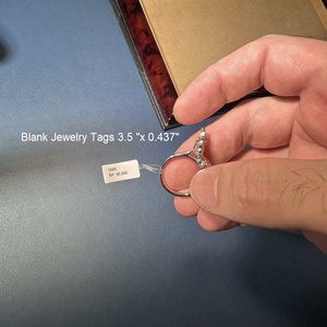 Tùy Chỉnh Đồ Trang Sức Rat Thẻ Đuôi 3.5 "X 0.4375" Trong Suốt Pet Nhãn Truyền Nhiệt Có thể In Thẻ Giá Giấy Cho Đồ Trang Sức Hiển Thị - Product Image 6