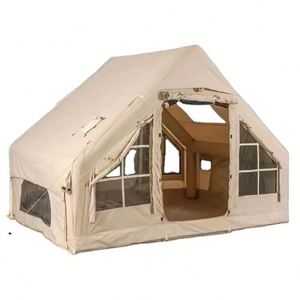 Tente tunnel gonflable d'extérieur imperméable pour 6 personnes, 2 chambres, idéale pour les grands événements familiaux et le camping - Product Image 1