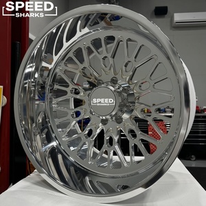 Rines de 28 Pulgadas 22x12 26x14 28x14 6x5.5 6x139.7, Rines Profundos de <span class=keywords><strong>6</strong></span> Birlos para Chevy Silverado 1500, Rines Forjados Pulidos, Cromados Personalizados - Product Image 1