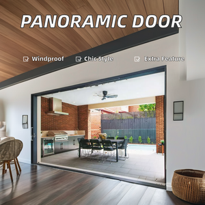 Superhouse Fenêtre panoramique de taille personnalisée, design moderne, verre fixe du sol au <span class=keywords><strong>plafond</strong></span> avec <span class=keywords><strong>porte</strong></span> <span class=keywords><strong>coulissante</strong></span> en aluminium pour villas - Product Image 3