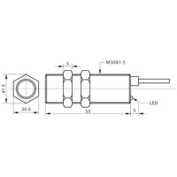 Capteur de proximité inductif M30 IP67 NPN/PNP NO/NC ICE30MB10N3 Conception standard de type éclaboussure de laitier de soudage
