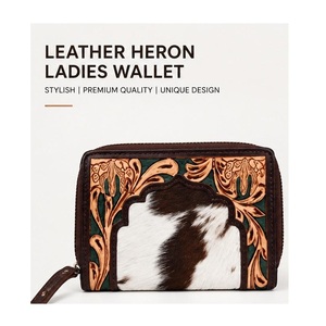 Top Selling Luxury Genuine Leather Heron Ladies <b>Wallet</b> Elegant <b>Card</b> <b>Holder</b> with Zipper Closure for Modern Women For Sale - Product Image 1