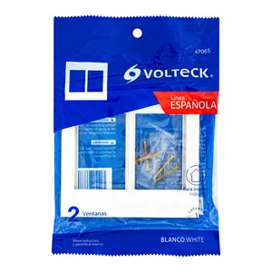 Scatola con 6 unità 2-piastra finestra, 6 moduli, linea spagnola, colore bianco - Product Image 4