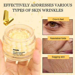 Crème en capsules de collagène 24K à l'or, formule anti-âge OEM ODM, réduit les rides, raffermit la peau, acide hyaluronique, rétinol, rapports ajustables - Product Image 6