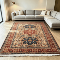 Tapis persan en polyester de Dubaï, fabrication mécanique, imprimé en 3D, sur mesure, pour la décoration intérieure, vente en gros d'usine 0114
