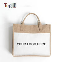 Sac de courses vierge en toile TC 380g avec poignée pour impression par transfert thermique DIY