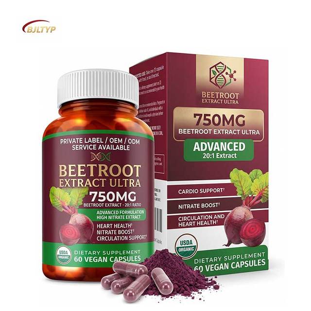 OEM ODM Custom Made Beetroot Capsules Samples Available Pre Workout Performance Enhancer Muscle Stamina Energy