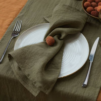 WML001 Best-seller Serviettes en lin pur de couleur unie Serviettes de thé de luxe Serviettes de cuisine réutilisables pour un usage domestique