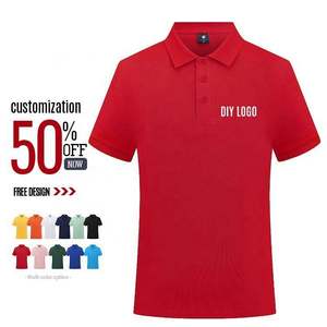 T-shirts en coton peigné personnalisés pour hommes, impression de logo, polos oversize pour hommes - Product Image 3