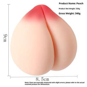 Godet de masturbation masculin en forme de pêche, doux, pour soulagement du stress, en matériau TEP, godet de poche, <span class=keywords><strong>jouet</strong></span> sexuel - Product Image 2