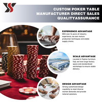 Mesa de Póker Plegable Personalizada YS OEM para Fiestas en Casa, Casino, 10 Jugadores, Portavasos, Mesa de Texas Portátil