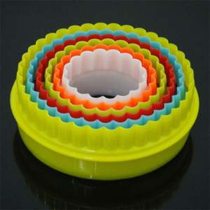 Ensemble d'ustensiles à cookies PP de noël, 5 pièces, coupeur de cookies mignons, bords en Silicone, en acier inoxydable, fleur, cœur, nouveauté - Product Image 3