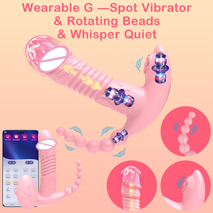 Vibrador de Punto Clitoriano con 9 Modos de Empuje y Rotación de Perlas, y 9*9 Estimulaciones Vibratorias, Vibrador con Control Remoto por APP para Parejas - Product Image 1
