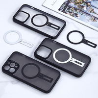 Chargeur sans fil métallique ultra-fin avec support magnétique pliable et rotatif, support de téléphone de bureau à ventouse dissimulée, autocollant arrière