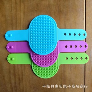 ถุงมือกำจัดขนสัตว์เลี้ยง Huibei แปรงนวด TPR สำหรับอาบน้ำและกรูมมิ่งแมวและสุนัข - Product Image 3