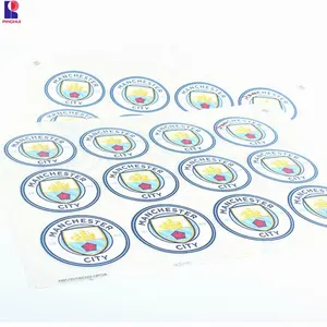 Custom Soccer High Density Rubber Silicone Heat Transfer Stickers Club Logo