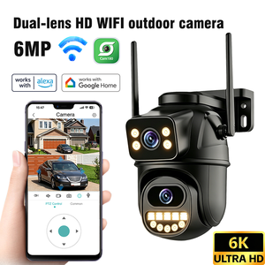 Caméra de sécurité sans fil à double objectif Cam180 App Cb02-h, résolution double 3MP, image nette jour/nuit, Bluetooth, réseau simple - Product Image 3