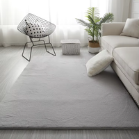 Tapis en peluche de luxe de conception moderne à poils coupés pour salon, chambre d'hôtel, bureau et cuisine