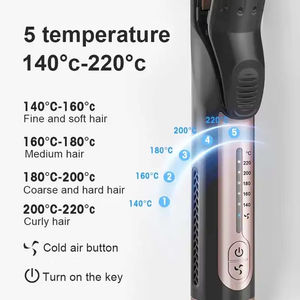 Lisseur et boucleur 2 en 1 Cool Airflow Styler, chauffe rapidement avec technologie PTC, fer à lisser ionique en céramique - Product Image 2
