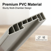 맞춤형 회색 PVC 프로파일 소재 70mm 직경 경질 무광 마감 일체형 압출 공정 벽면용 노화방지