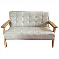 Canapé enfant en promotion – Fauteuil en bois à siège simple ou double avec dossier, mini canapé de loisirs pour la maison et la maternelle