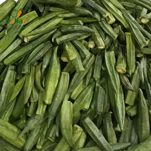 Okra lyophilisée en gros, en morceaux, saine, pour la perte de poids, croustillante, nutritive, déshydratée, collation de légumes lyophilisés - Product Image 3