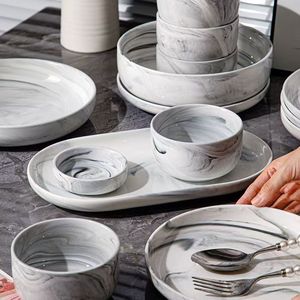 Manufacturer Wholesale Customizable Grey Stoneware Dinnerware <b>Set</b> Modern Minimalist Nordic Style Eco-Friendly Oven Safe - Product Image 4