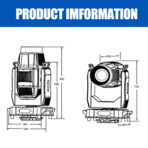 Aopu 1400W CMY di chuyển đầu chùm ánh sáng IP65 goob di chuyển đầu bsw CMY CTO cắt ánh sáng không thấm nước dẫn ánh sáng cho buổi hòa nhạc sân khấu - Product Image 6