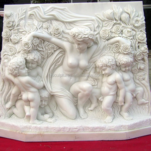Famoso Bas-Relief in Marmo Stile Occidentale con Figura di Angelo con Ali per Ornamento Interno di Palazzi e Musei - Product Image 6