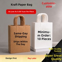 Sacs en papier kraft en gros, sacs fourre-tout personnalisés pour café, boissons, cadeaux de fêtes, emballages à emporter – Direct Usine