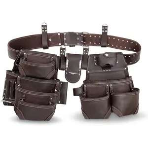 ISO9001 Factory Durable Tool Belt Premium Carpenter elettricista PU marsupio per attrezzi