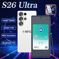 Ponsel Android 15 S26ULTRA Canggih Dengan NFC, Memori Internal 16GB 1TB, Layar 1440*3120 Dari Pemasok Pabrik Cina