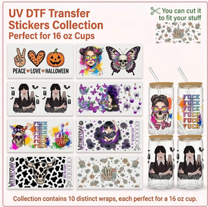 Transferencias UV DTF al por mayor para vasos de 16 oz, pegatinas impermeables UV DTF para libros, flores y calcomanías DIY - Product Image 4